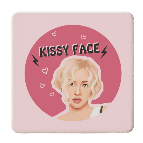 Music: APT Rosé Kissyface design - personalised beer coaster by Giddy Kipper