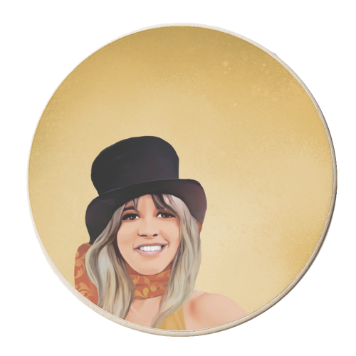 Music icon: Stevie - personalised beer coaster by Giddy Kipper