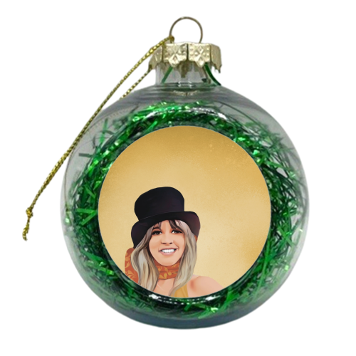 Music icon: Stevie - xmas bauble by Giddy Kipper
