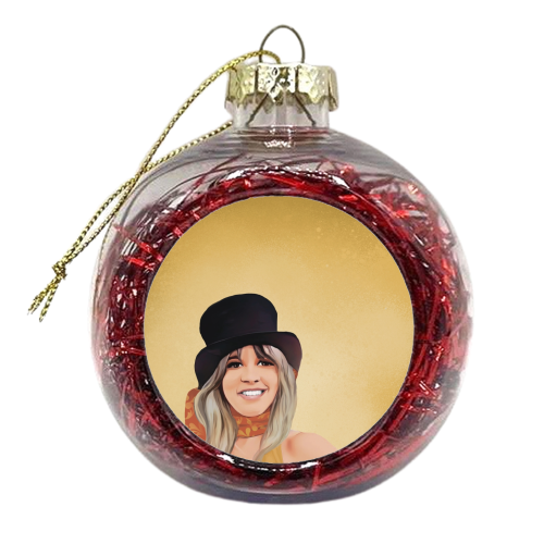 Music icon: Stevie - xmas bauble by Giddy Kipper