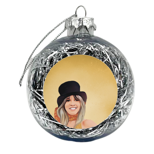 Music icon: Stevie - xmas bauble by Giddy Kipper