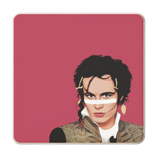 Music Icons: Adam Ant - personalised beer coaster by Giddy Kipper
