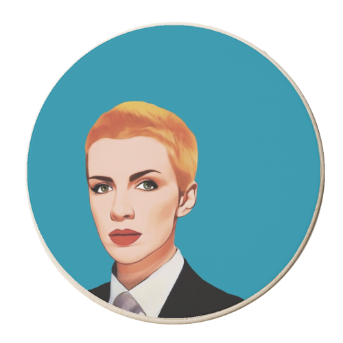Music Icons: Annie Lennox - personalised beer coaster by Giddy Kipper
