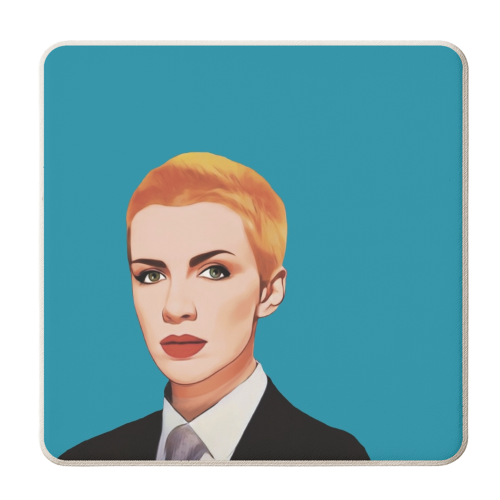 Music Icons: Annie Lennox - personalised beer coaster by Giddy Kipper