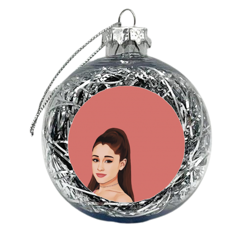 Music Icons: Ariana Grande - xmas bauble by Giddy Kipper