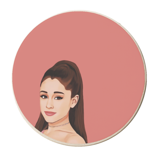 Music Icons: Ariana Grande - personalised beer coaster by Giddy Kipper