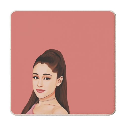 Music Icons: Ariana Grande - personalised beer coaster by Giddy Kipper