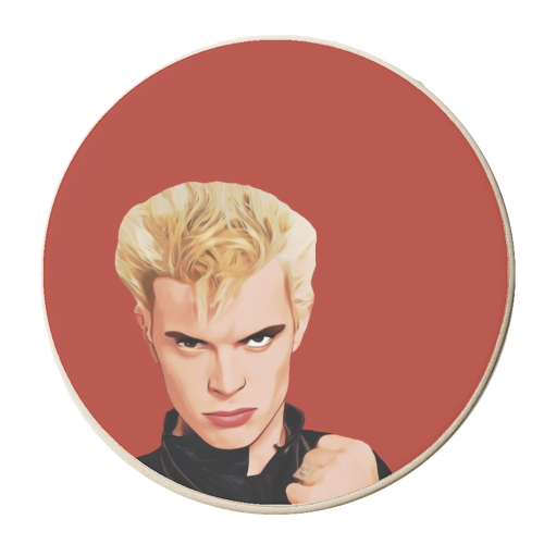 Music Icons: Billy Idol - personalised beer coaster by Giddy Kipper