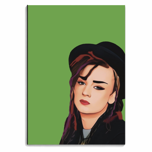 Music Icons: Boy George - personalised A4, A5, A6 notebook by Giddy Kipper