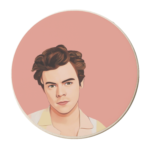Music Icons: Harry - personalised beer coaster by Giddy Kipper