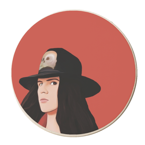 Music Icons: Ian Astbury - personalised beer coaster by Giddy Kipper