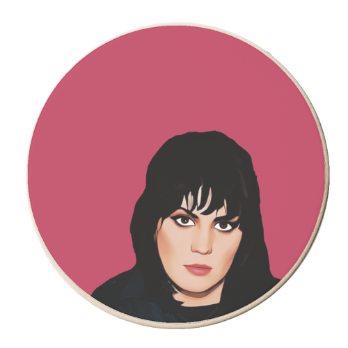 Music Icons: Joan Jett - personalised beer coaster by Giddy Kipper