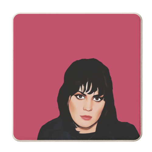 Music Icons: Joan Jett - personalised beer coaster by Giddy Kipper