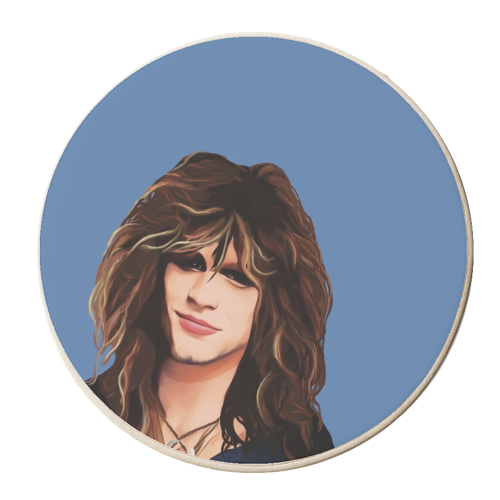 Music Icons: Jon Bon Jovi - personalised beer coaster by Giddy Kipper