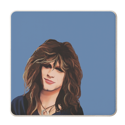 Music Icons: Jon Bon Jovi - personalised beer coaster by Giddy Kipper