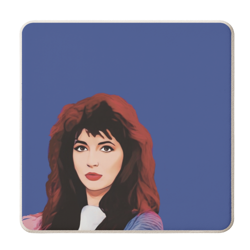 Music Icons: Kate Bush - personalised beer coaster by Giddy Kipper