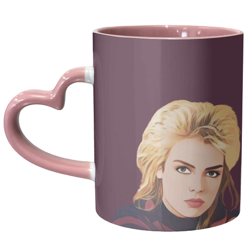 Music Icons: Kim Wilde - unique mug by Giddy Kipper