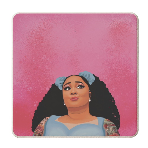 Music Icons: Lizzo About damn time - personalised beer coaster by Giddy Kipper