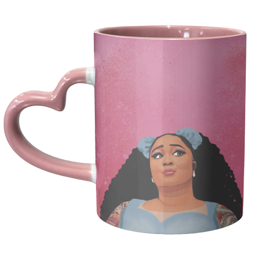 Music Icons: Lizzo About damn time - unique mug by Giddy Kipper