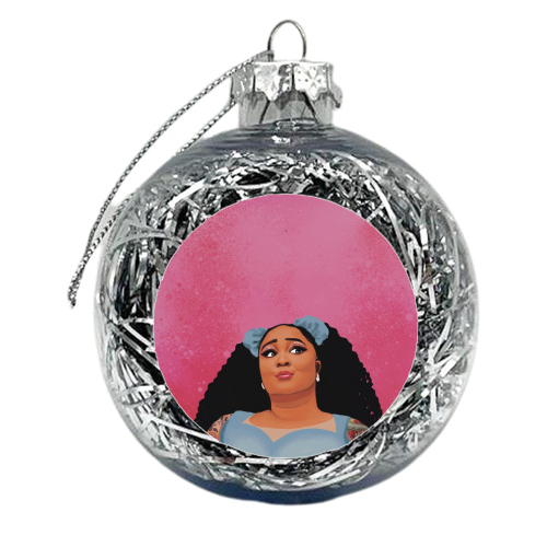Music Icons: Lizzo About damn time - xmas bauble by Giddy Kipper