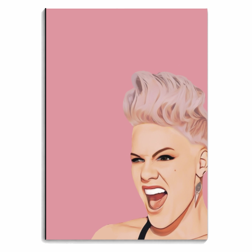 Music Icons: Pink - personalised A4, A5, A6 notebook by Giddy Kipper