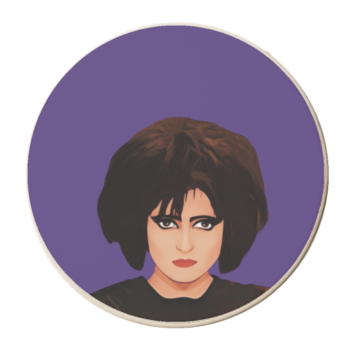 Music Icons: Siouxsie Sioux - personalised beer coaster by Giddy Kipper