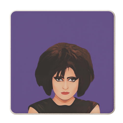 Music Icons: Siouxsie Sioux - personalised beer coaster by Giddy Kipper