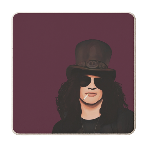 Music Icons: Slash - personalised beer coaster by Giddy Kipper