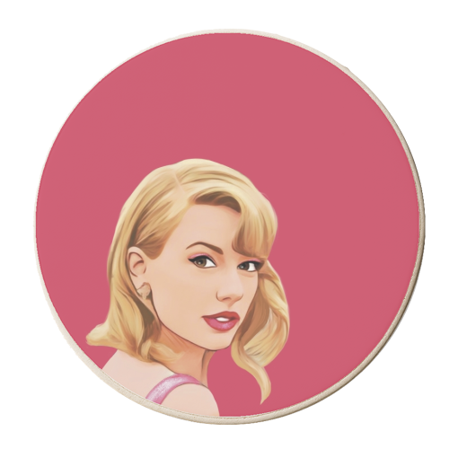 Music Icons : Taylor - personalised beer coaster by Giddy Kipper