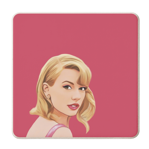 Music Icons : Taylor - personalised beer coaster by Giddy Kipper