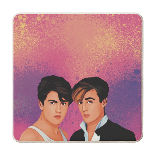 Music icons : wham - personalised beer coaster by Giddy Kipper