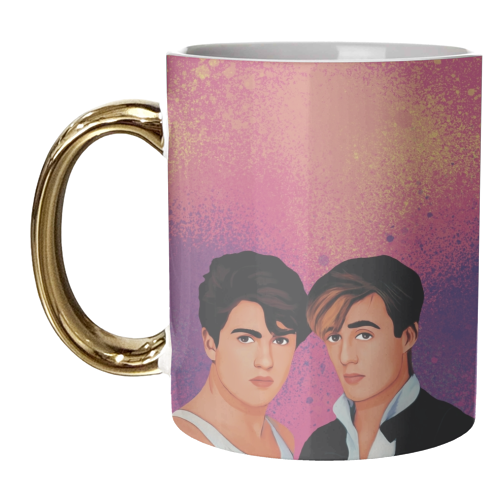 Music icons : wham - unique mug by Giddy Kipper