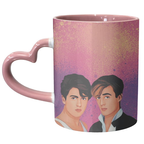 Music icons : wham - unique mug by Giddy Kipper