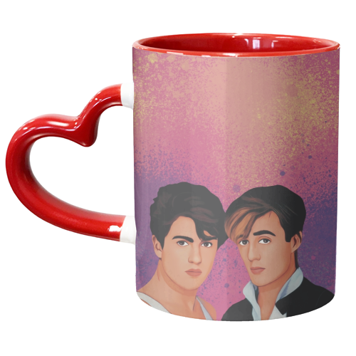 Music icons : wham - unique mug by Giddy Kipper