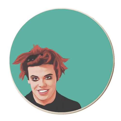 Music Icons: Yungblud - personalised beer coaster by Giddy Kipper