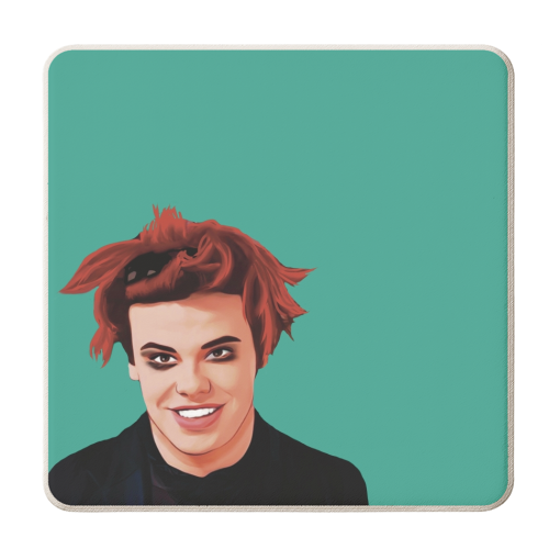 Music Icons: Yungblud - personalised beer coaster by Giddy Kipper