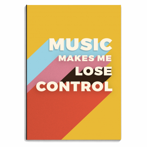 MUSIC MAKES ME LOSE CONTROL - personalised A4, A5, A6 notebook by Ania Wieclaw