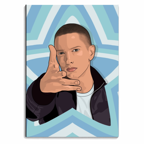 Music stars eminem print - personalised A4, A5, A6 notebook by The Girl Next Draw