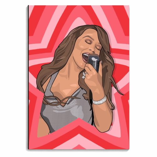Music stars Mariah Carey print - personalised A4, A5, A6 notebook by The Girl Next Draw