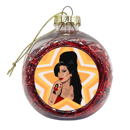 Musical stars Amy - xmas bauble by The Girl Next Draw