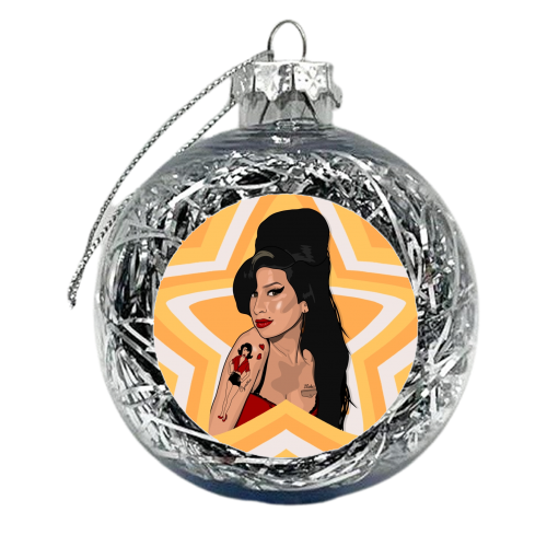 Musical stars Amy - xmas bauble by The Girl Next Draw