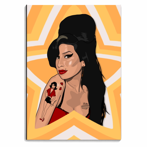 Musical stars Amy - personalised A4, A5, A6 notebook by The Girl Next Draw