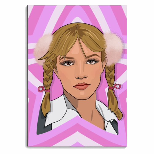 Musical stars Britney - personalised A4, A5, A6 notebook by The Girl Next Draw