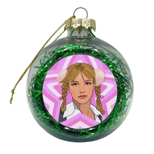 Musical stars Britney - xmas bauble by The Girl Next Draw