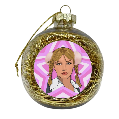 Musical stars Britney - xmas bauble by The Girl Next Draw