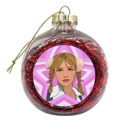 Musical stars Britney - xmas bauble by The Girl Next Draw