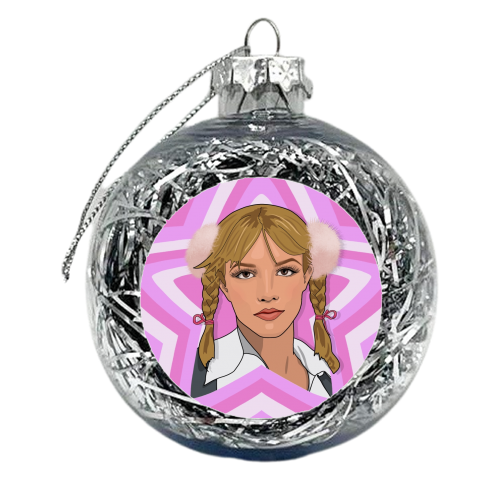 Musical stars Britney - xmas bauble by The Girl Next Draw
