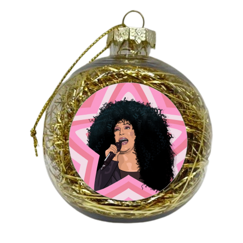Musical stars Cher - xmas bauble by The Girl Next Draw
