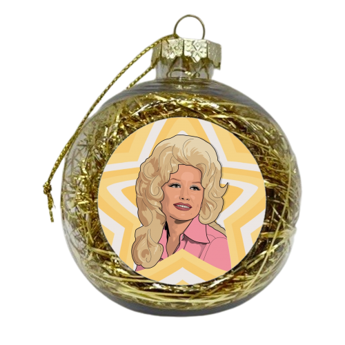 Musical stars dolly - xmas bauble by The Girl Next Draw