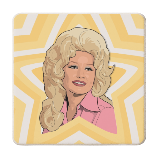 Musical stars dolly - personalised beer coaster by The Girl Next Draw